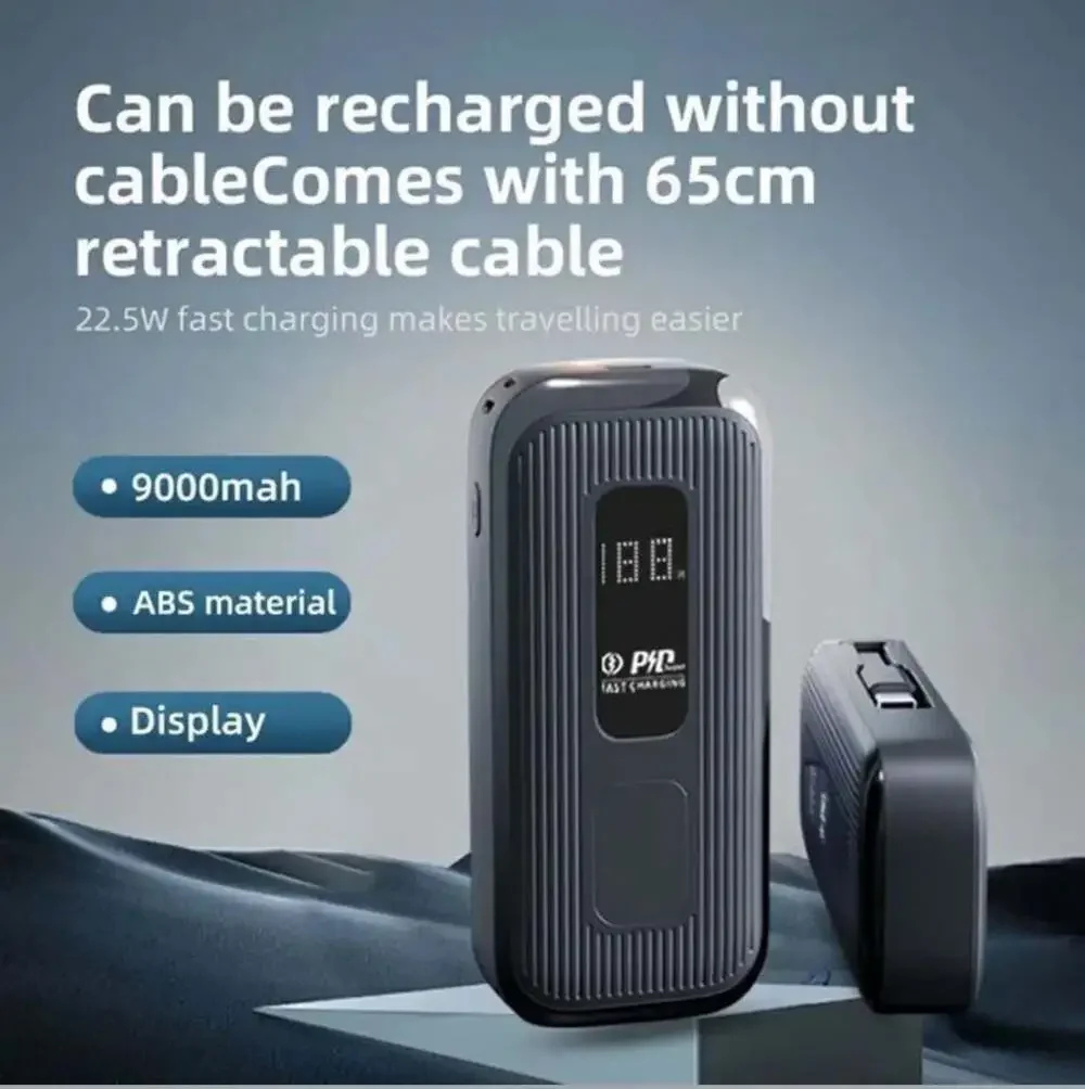 PD 9000mAh portable power bank compatible with USB Power - fast charging